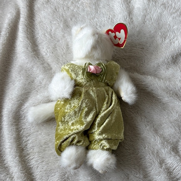 TY Attic Treasures Katrina Cat Plush 8” 🕰️ Feline Fine | Green Velvet Outfit| - Picture 6 of 7